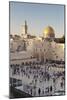 Western Wailing Wall, the Dome of the Rock and Omar Mosque, Old City, East Jerusalem-null-Mounted Photographic Print