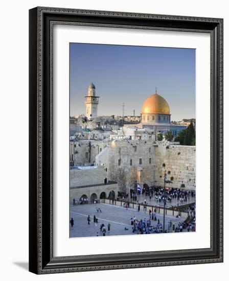 Western Wall and Dome of the Rock Mosque, Jerusalem, Israel-Michele Falzone-Framed Photographic Print