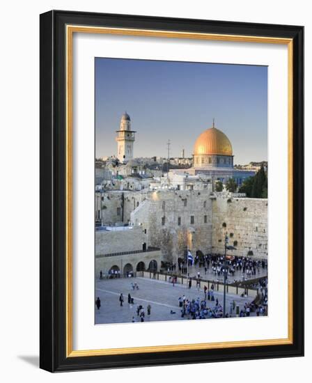 Western Wall and Dome of the Rock Mosque, Jerusalem, Israel-Michele Falzone-Framed Photographic Print