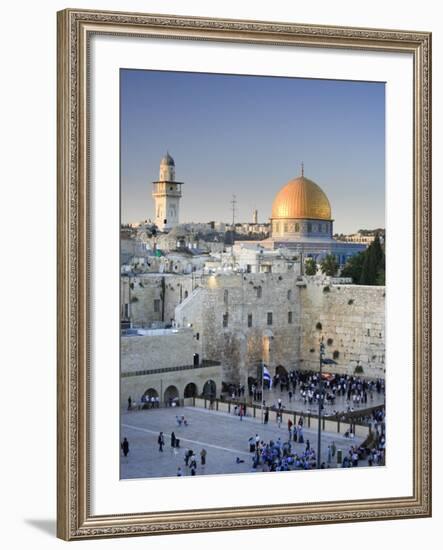 Western Wall and Dome of the Rock Mosque, Jerusalem, Israel-Michele Falzone-Framed Photographic Print