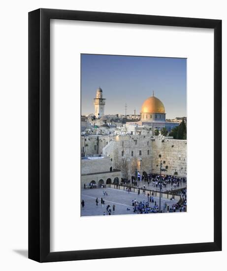 Western Wall and Dome of the Rock Mosque, Jerusalem, Israel-Michele Falzone-Framed Photographic Print