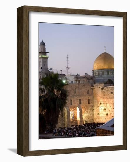 Western Wall, Dome of the Rock, Haram Ash-Sharif, Unesco World Heritage Site-Christian Kober-Framed Photographic Print