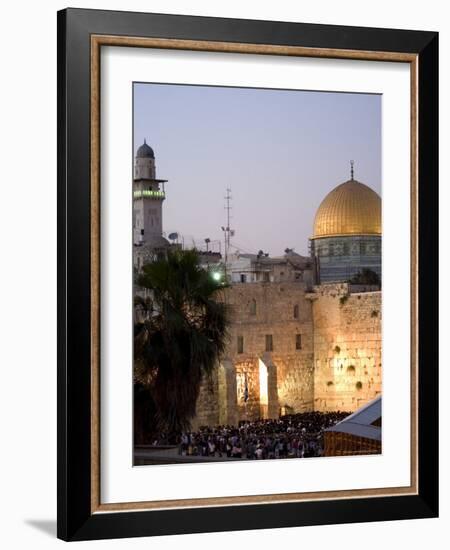 Western Wall, Dome of the Rock, Haram Ash-Sharif, Unesco World Heritage Site-Christian Kober-Framed Photographic Print