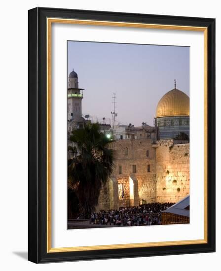 Western Wall, Dome of the Rock, Haram Ash-Sharif, Unesco World Heritage Site-Christian Kober-Framed Photographic Print