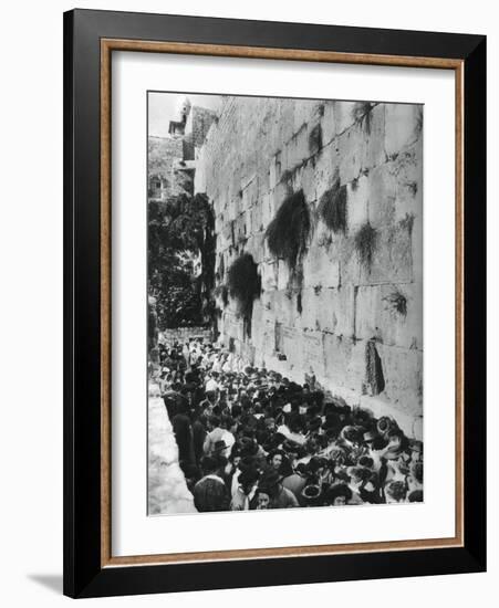 Western Wall of the Temple Mount, Jerusalem, 1937-Martin Hurlimann-Framed Giclee Print