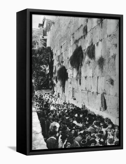 Western Wall of the Temple Mount, Jerusalem, 1937-Martin Hurlimann-Framed Premier Image Canvas