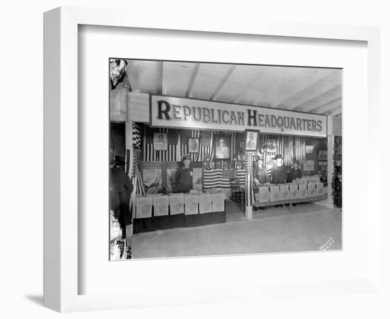 Western Washington Fair, Republican Headquarters Booth, October 6, 1923-Marvin Boland-Framed Giclee Print