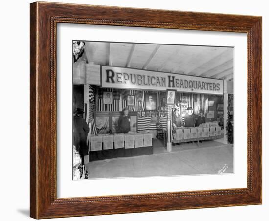 Western Washington Fair, Republican Headquarters Booth, October 6, 1923-Marvin Boland-Framed Giclee Print