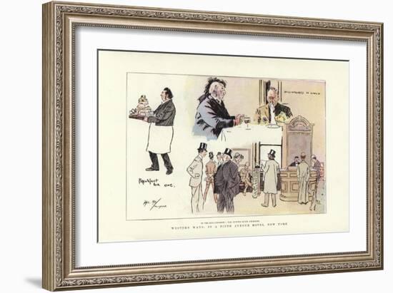 Western Ways, in a Fifth Avenue Hotel, New York-Phil May-Framed Giclee Print