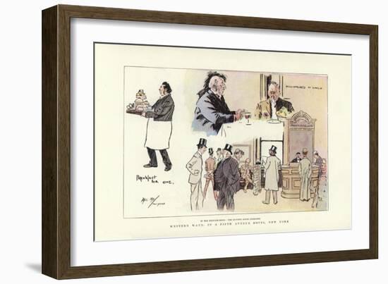 Western Ways, in a Fifth Avenue Hotel, New York-Phil May-Framed Giclee Print