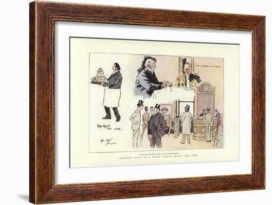 Western Ways, in a Fifth Avenue Hotel, New York-Phil May-Framed Giclee Print