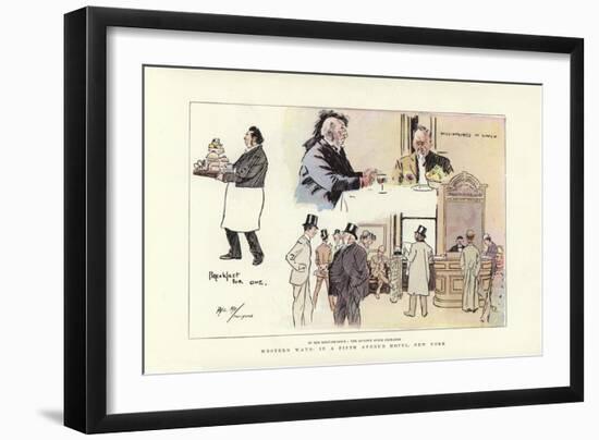 Western Ways, in a Fifth Avenue Hotel, New York-Phil May-Framed Giclee Print