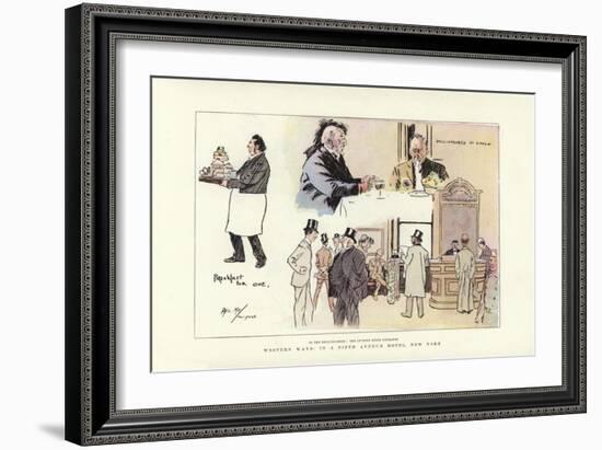 Western Ways, in a Fifth Avenue Hotel, New York-Phil May-Framed Giclee Print