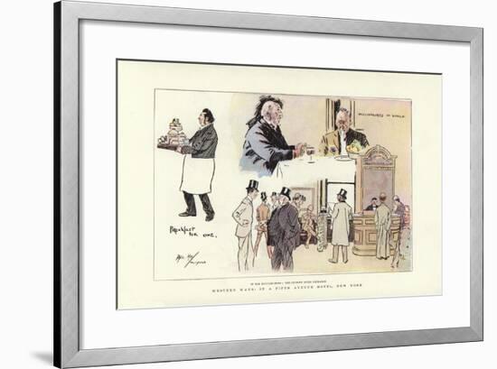 Western Ways, in a Fifth Avenue Hotel, New York-Phil May-Framed Giclee Print