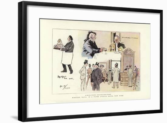 Western Ways, in a Fifth Avenue Hotel, New York-Phil May-Framed Giclee Print