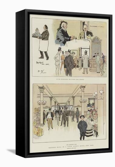 Western Ways, in a Fifth Avenue Hotel, New York-Phil May-Framed Premier Image Canvas