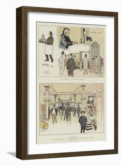 Western Ways, in a Fifth Avenue Hotel, New York-Phil May-Framed Giclee Print