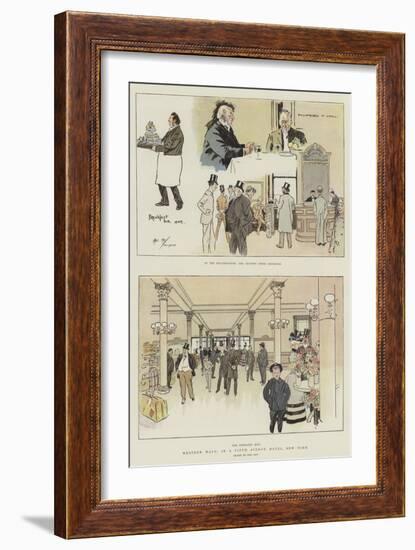 Western Ways, in a Fifth Avenue Hotel, New York-Phil May-Framed Giclee Print