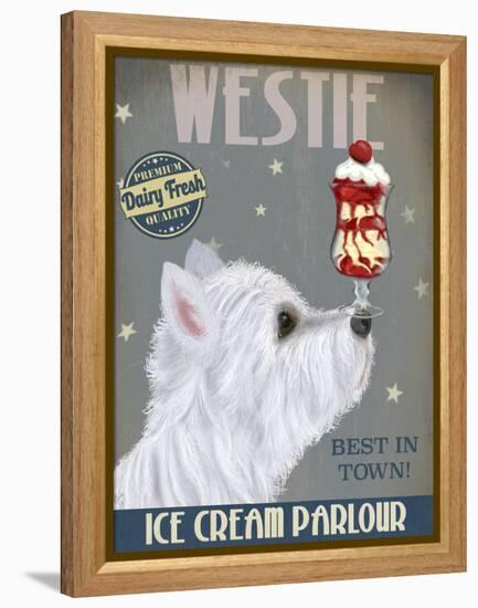 Westie Ice Cream-Fab Funky-Framed Stretched Canvas