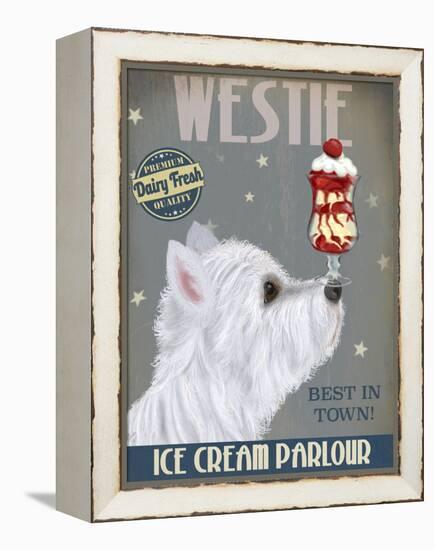 Westie Ice Cream-Fab Funky-Framed Stretched Canvas