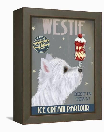 Westie Ice Cream-Fab Funky-Framed Stretched Canvas