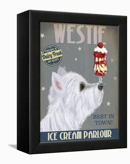 Westie Ice Cream-Fab Funky-Framed Stretched Canvas