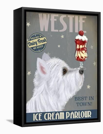 Westie Ice Cream-Fab Funky-Framed Stretched Canvas