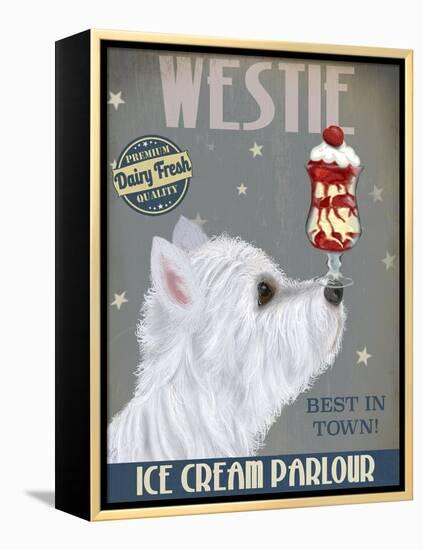 Westie Ice Cream-Fab Funky-Framed Stretched Canvas