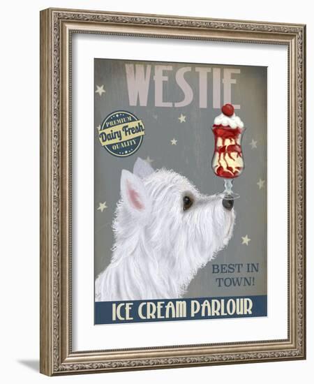 Westie Ice Cream-Fab Funky-Framed Art Print