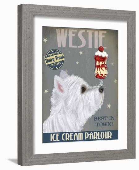 Westie Ice Cream-Fab Funky-Framed Art Print