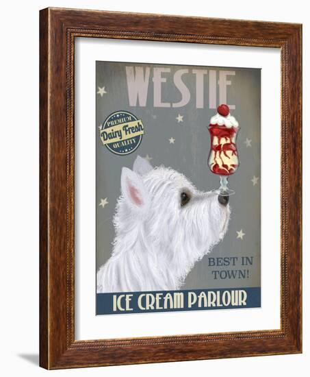 Westie Ice Cream-Fab Funky-Framed Art Print