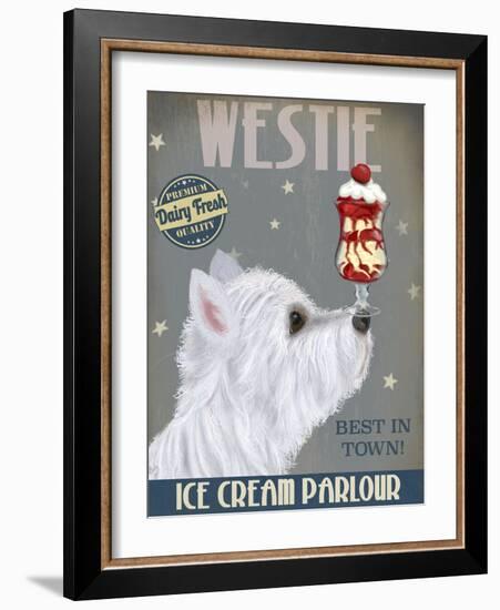 Westie Ice Cream-Fab Funky-Framed Art Print