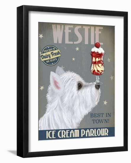 Westie Ice Cream-Fab Funky-Framed Art Print