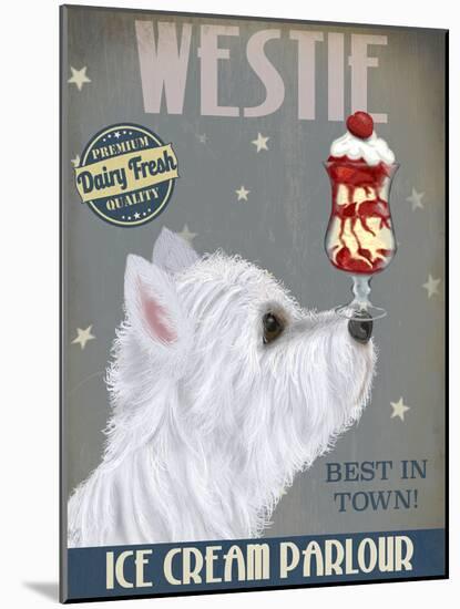 Westie Ice Cream-Fab Funky-Mounted Art Print