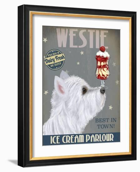 Westie Ice Cream-Fab Funky-Framed Art Print