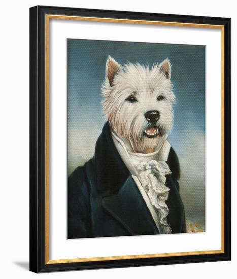 Westie With A Jabot-Thierry Poncelet-Framed Premium Giclee Print