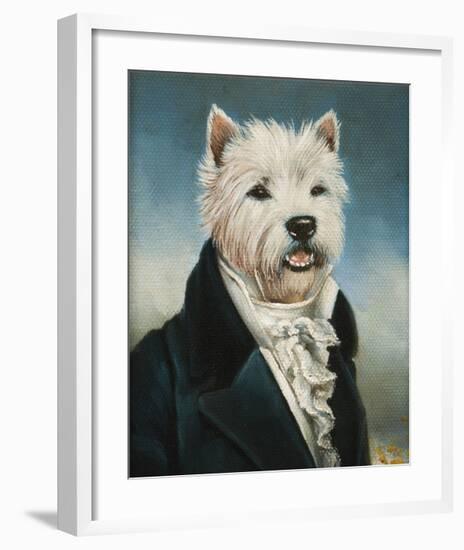 Westie With A Jabot-Thierry Poncelet-Framed Premium Giclee Print