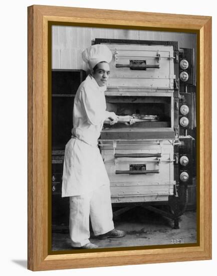 Westinghouse Electric Baking Oven, Cafeteria Kitchen, Showing a Chef at Work, 1927-null-Framed Premier Image Canvas