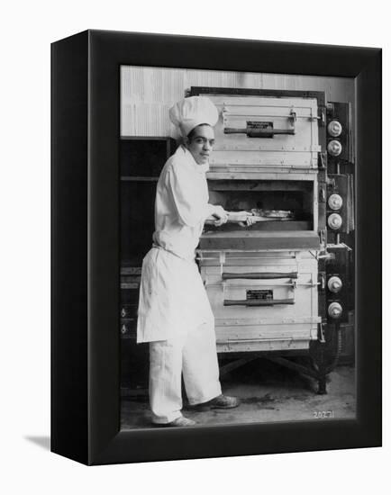 Westinghouse Electric Baking Oven, Cafeteria Kitchen, Showing a Chef at Work, 1927-null-Framed Premier Image Canvas