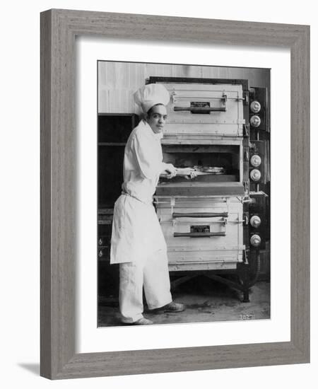 Westinghouse Electric Baking Oven, Cafeteria Kitchen, Showing a Chef at Work, 1927-null-Framed Photographic Print