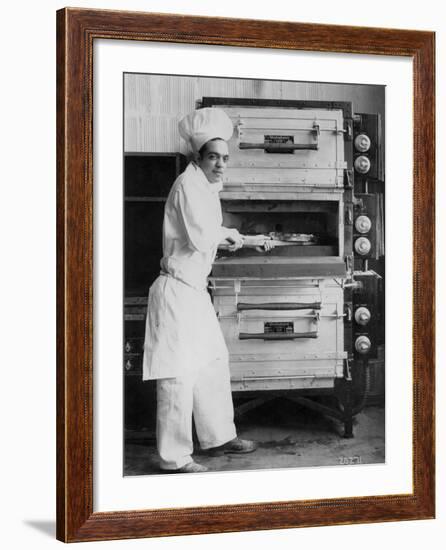 Westinghouse Electric Baking Oven, Cafeteria Kitchen, Showing a Chef at Work, 1927-null-Framed Photographic Print