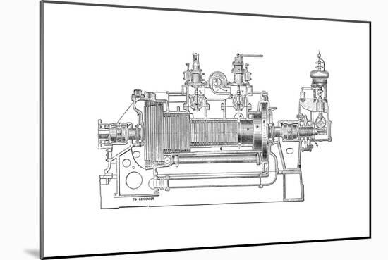 Westinghouse-Parsons Steam Turbine-Mark Sykes-Mounted Giclee Print