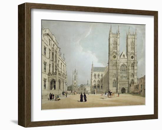 Westminster Abbey and Hospital, from 'London as it Is', Engraved and Published by the Artist, 1842-Thomas Shotter Boys-Framed Giclee Print