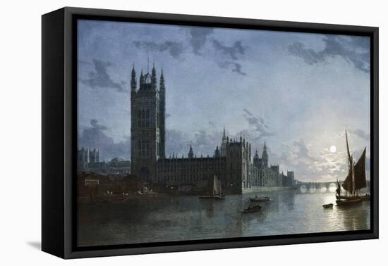 Westminster Abbey and the Houses of Parliament-Henry Pether-Framed Premier Image Canvas