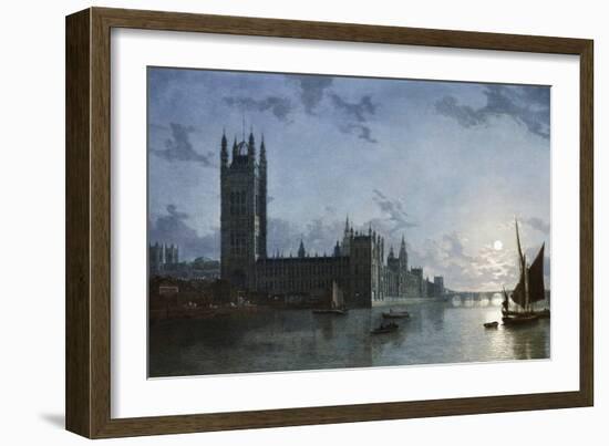 Westminster Abbey and the Houses of Parliament-Henry Pether-Framed Giclee Print