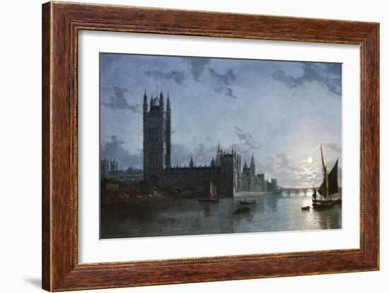 Westminster Abbey and the Houses of Parliament-Henry Pether-Framed Giclee Print