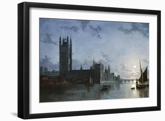 Westminster Abbey and the Houses of Parliament-Henry Pether-Framed Giclee Print