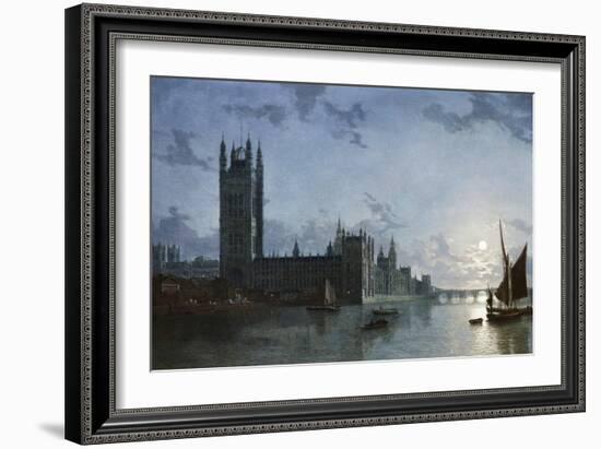 Westminster Abbey and the Houses of Parliament-Henry Pether-Framed Giclee Print