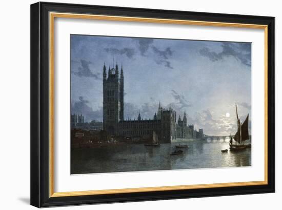 Westminster Abbey and the Houses of Parliament-Henry Pether-Framed Giclee Print