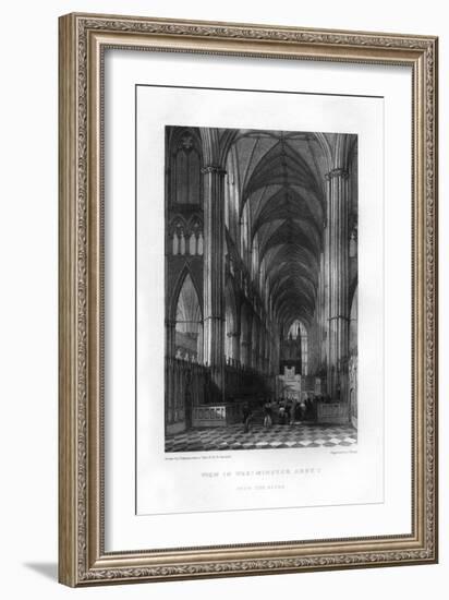 Westminster Abbey from the Altar, London, 19th Century-J Woods-Framed Giclee Print
